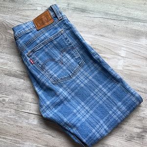 Levi’s Wedgie Straight plaid jeans (28)